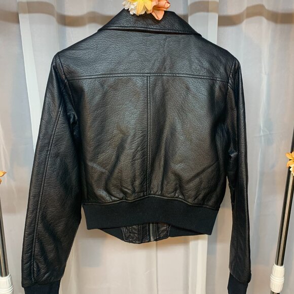 Jolt Faux Leather Bomber - Picture 2 of 5